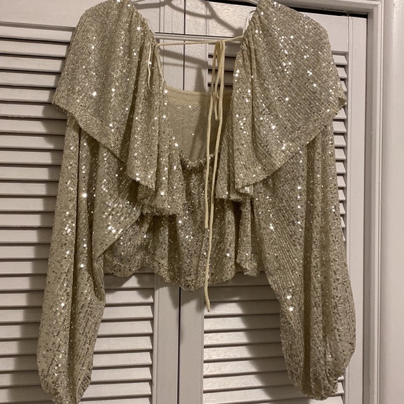 Free People Sequin Top - Picture 6 of 7